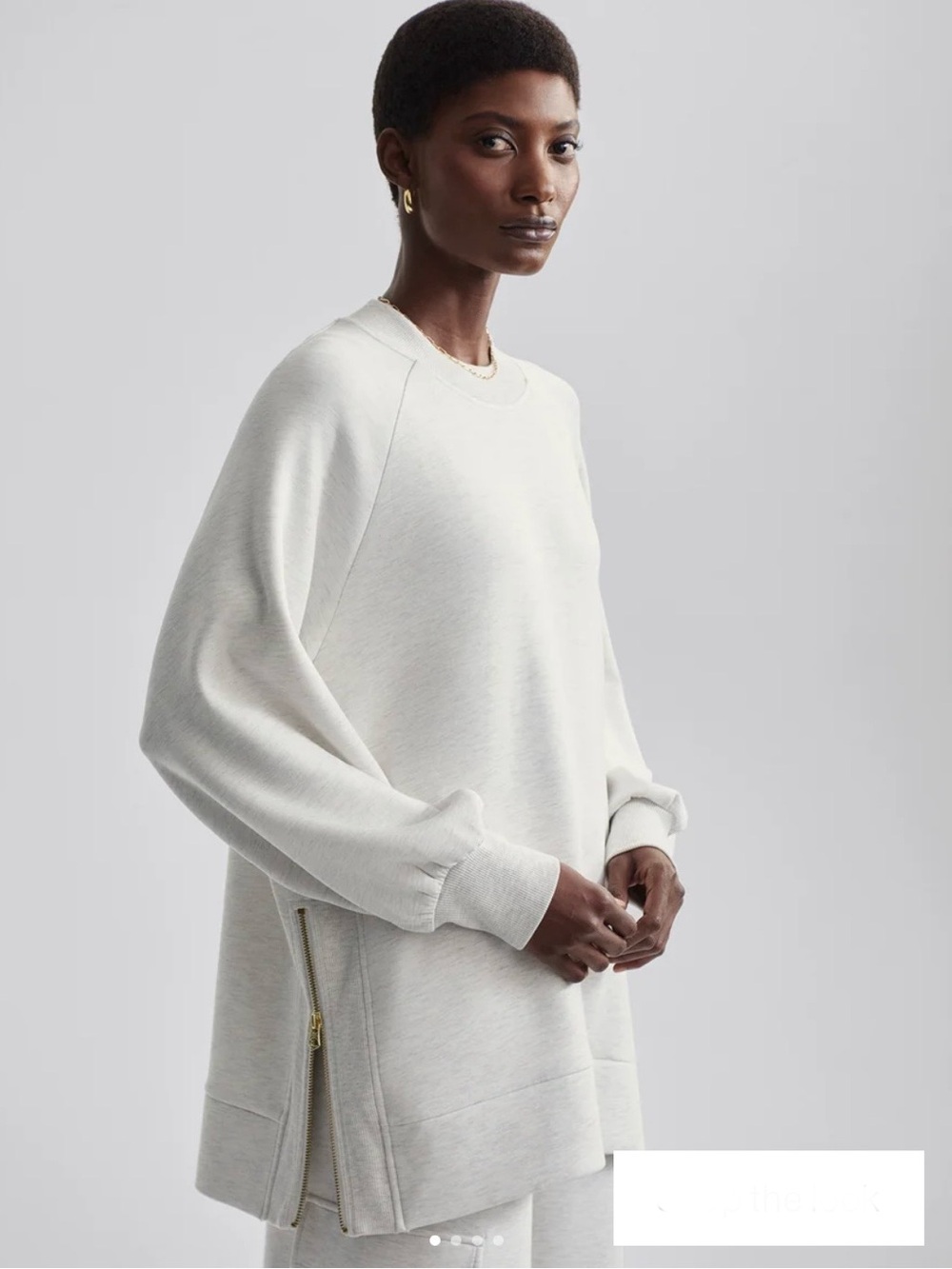 Varley Nicole Boyfriend Sweat size Medium Athleisure Quiet Luxury Elevated